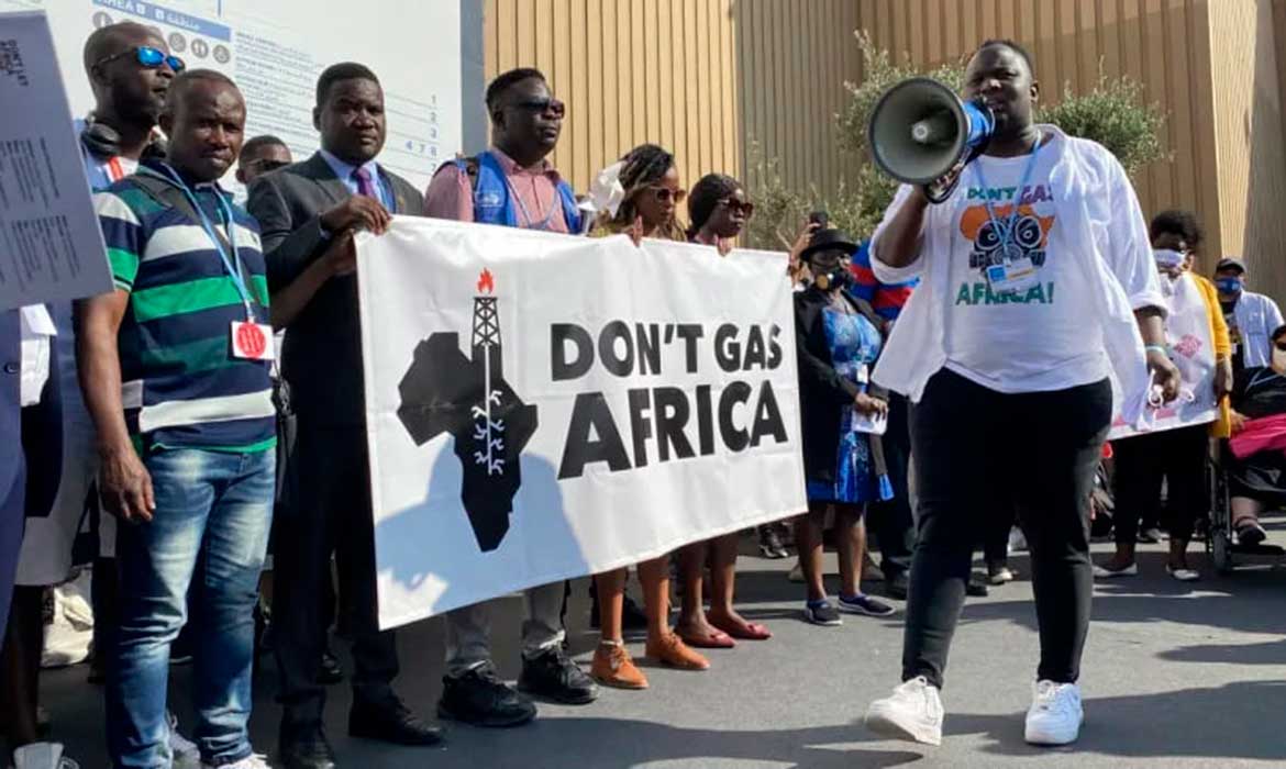 Ativistas da África durante a COP27